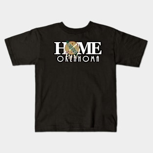 HOME Oklahoma (long white text) Kids T-Shirt